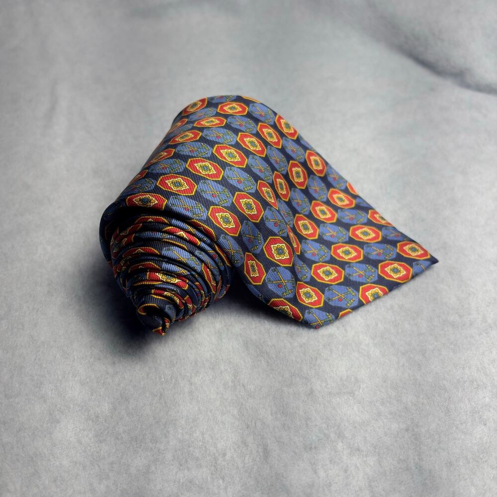 Gap Premium Necktie Men's Classic Blue 58"L x 4" W 100% Silk Croquet Mallets